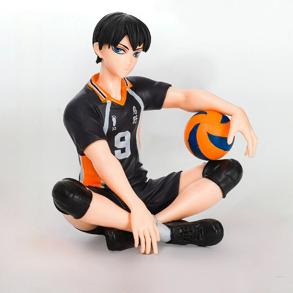 Anime Haikyuu Hinata Shoyo Kageyama Tobio Action Figures Sitting Pose PVC Model Volleyball Desktop Ornaments Collection Gift