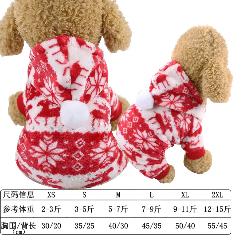 Hundekleidung Weihnachten Winter Warme Haustierkleidung Welpen Overall Hoodie Mantel Doggy Apparel Mascotas Kleidung Für Hunde Ropa Perro