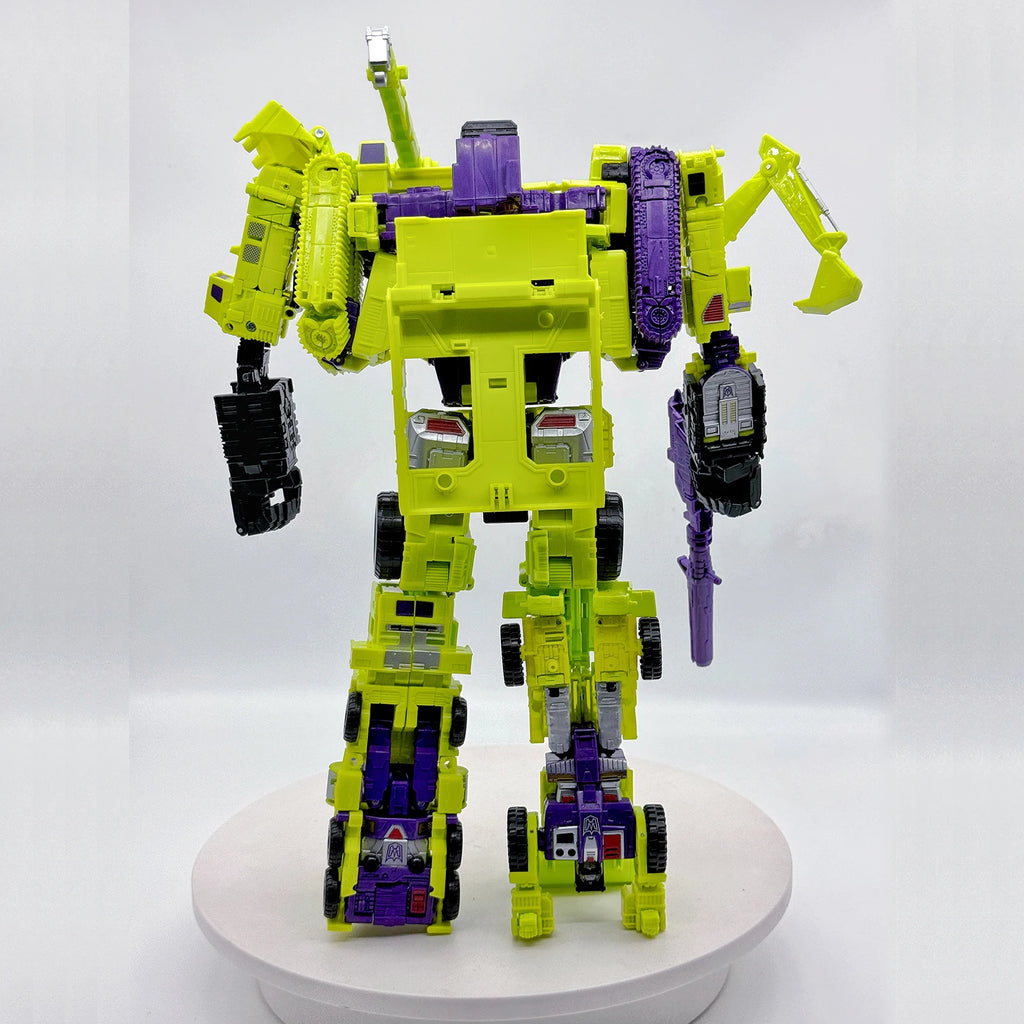 HZX 6In1 Devastator Haizhixing Transformation Toys Anime Action Figure KO G1 Robot Aircraft Engineering Vehicle Model NO Box