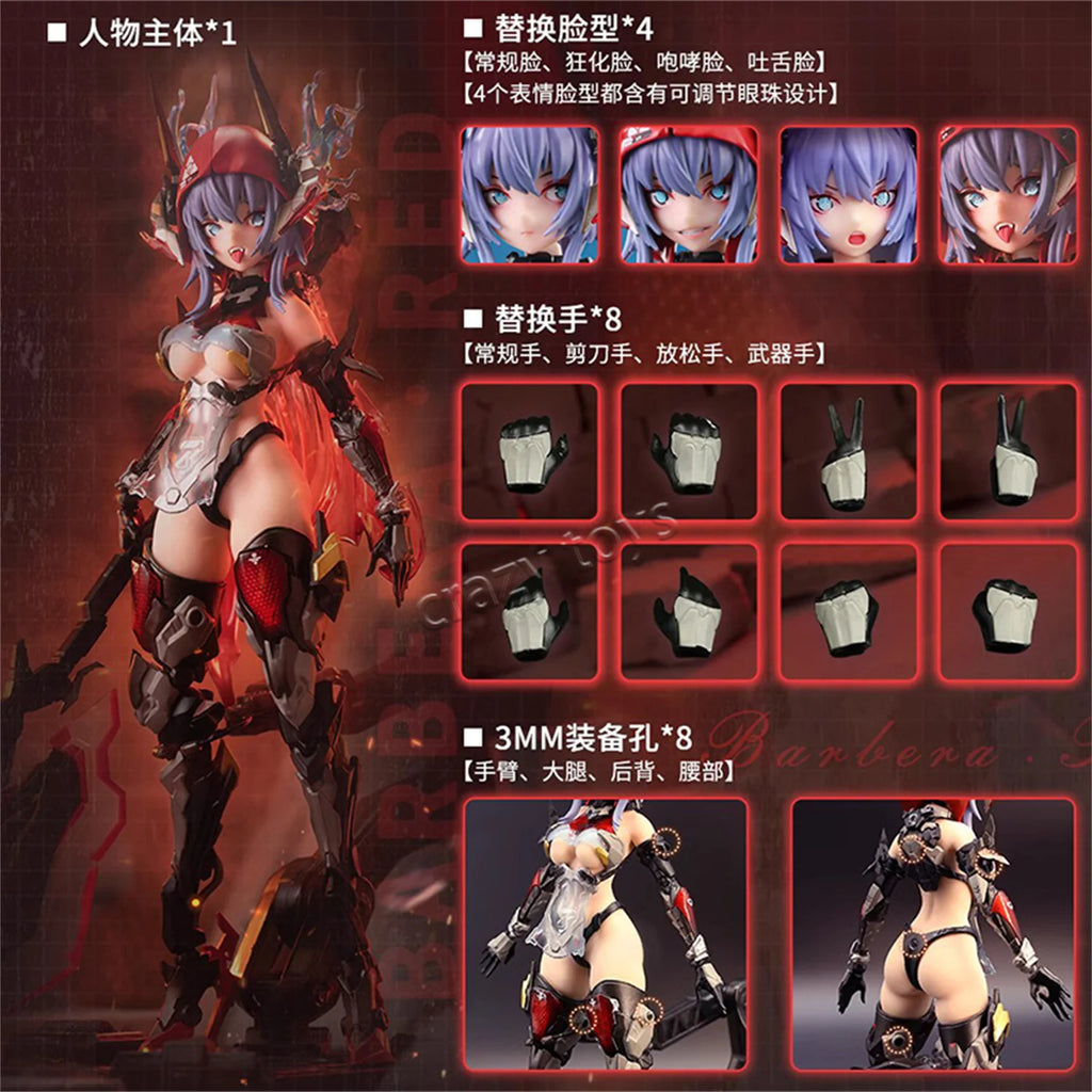 【IN STOCK】NEW Nuclear Gold Reconstruction Barera Red 1/9 Metal PVC Mobile Suit Girl Action Figure With Box