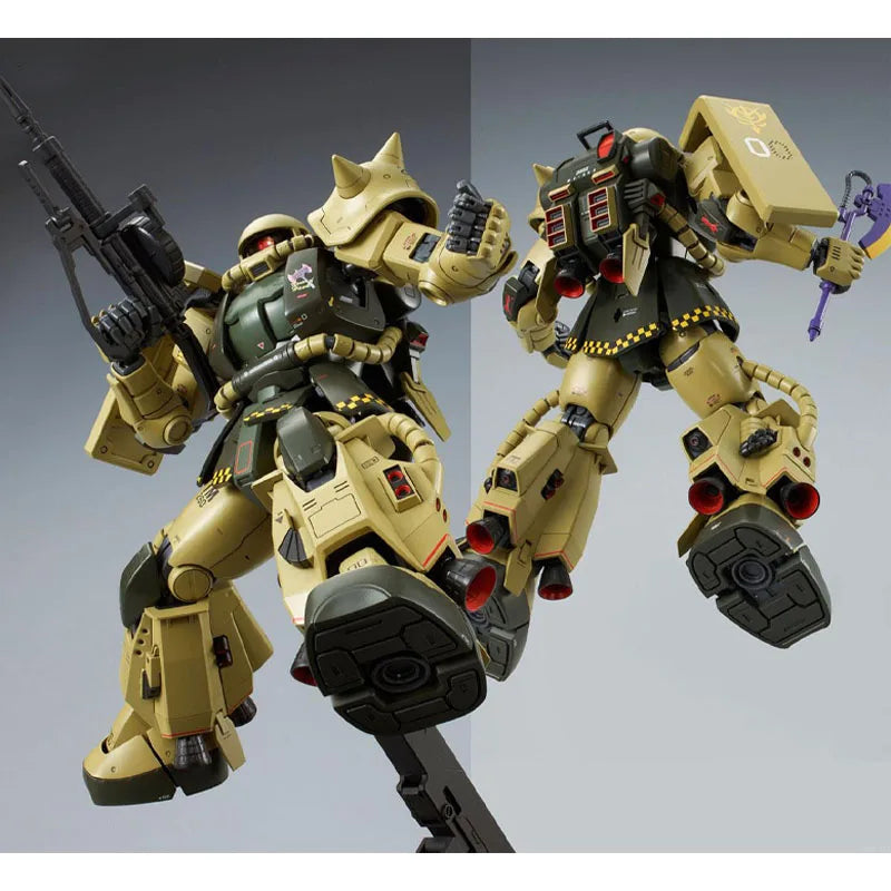 Bandai Original MG ZakuⅡ High Mobility Test Type  MS-06R-1 1/100 Anime Action Figure Assembly Model Toys Gifts For Children