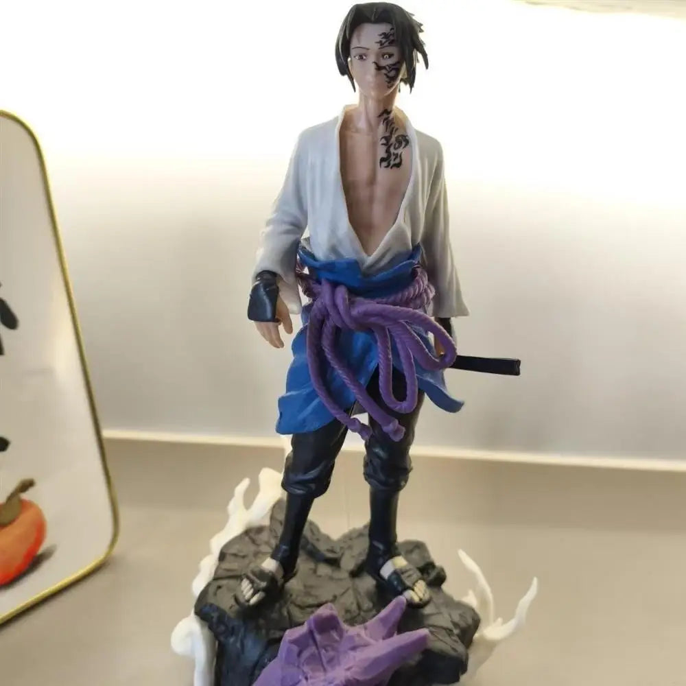 27cm Naruto Anime Figures Uchiha Sasuke Action Figure Statue Model Doll Collection Toys Gifts