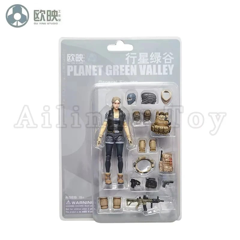 Ou Ying Studio 1/18 Planet Green Valley PGV 3.75inch Action Figure EFSA Male Female Robot Figures Anime Model