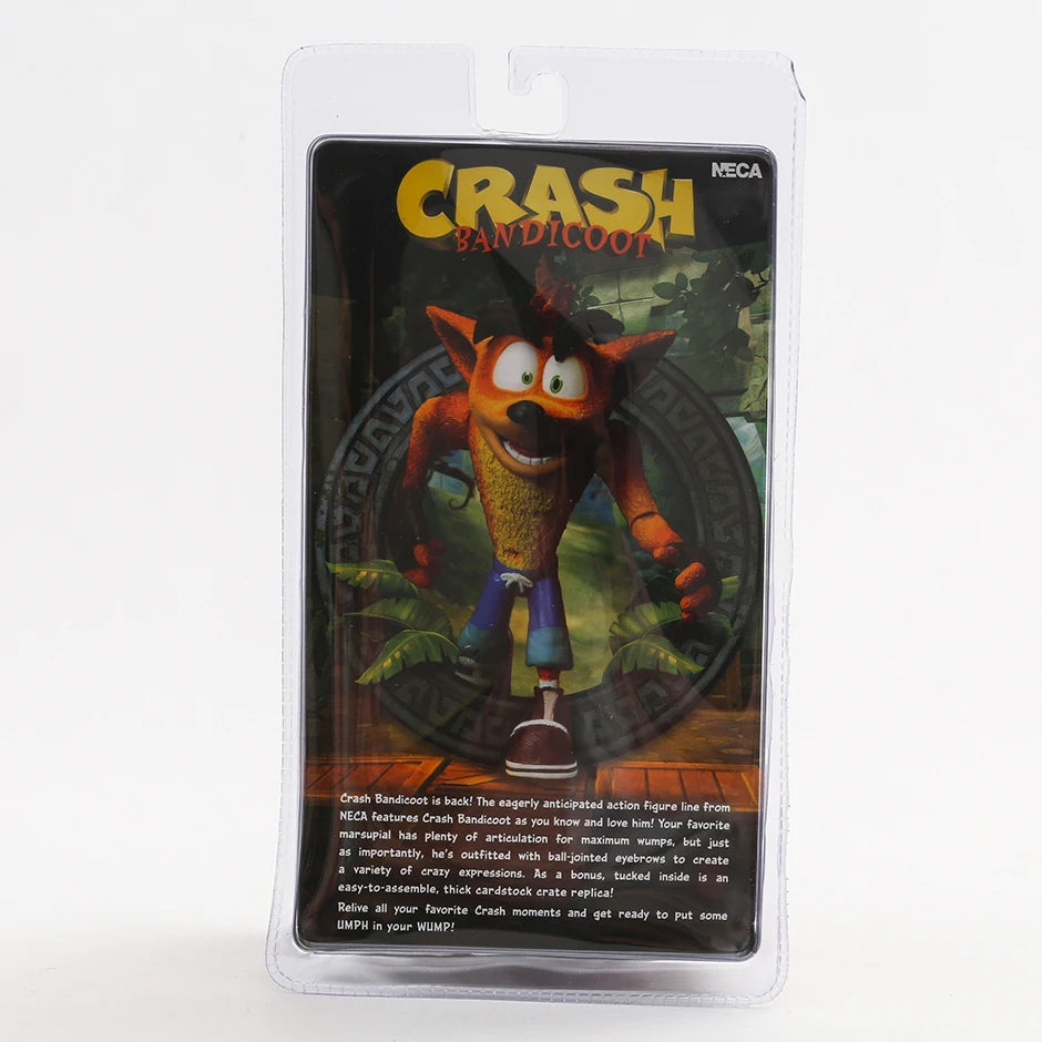NECA Crash Bandicoot with Crate Replica Action Figure Model Toy Gift For Collection