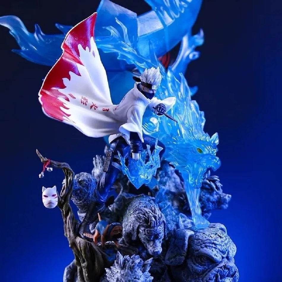 22 см Наруто Аниме Фигурка GK Хатаке Какаши Екшън Фигурка PVC Модел Анимационни Герои Стая Настолни Украшения Подаръци за Рожден Ден Играчки