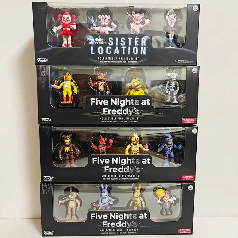 FNAF 4Pcs/Set Action Figures - Freddy, Bonnie, Chica, Foxy & Nightmare Balloon Boy Vinyl Collectible Model Set