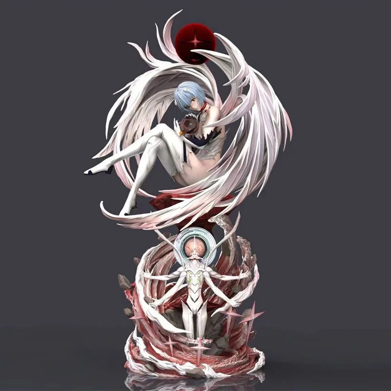 Angel Ayanami Rei Gospel of the New Century Double-Headed Carving Anime Action Figure Ornament Beautiful Girl Collectible Toy