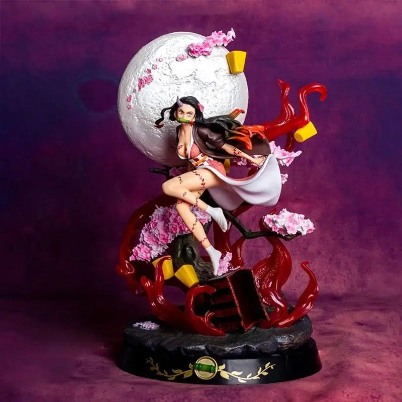 2025 New Blood Breaking Mi Bean Handmade Ghost Slayer Blade Magic Cube Stove Door Statue Anime Desktop Decoration Ornament
