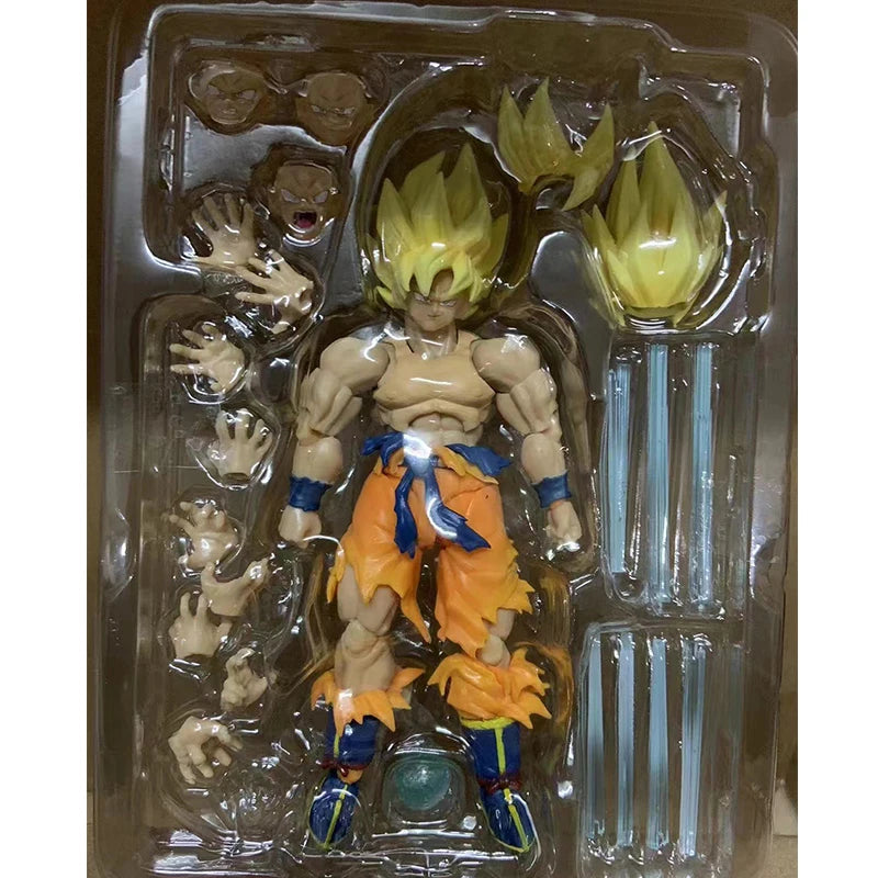 Shf Dragon Ball Z Son Goku Легендарна екшън фигурка PVC подвижна колекция Аниме 17см Супер Саян Какарото фигурка Модел играчки