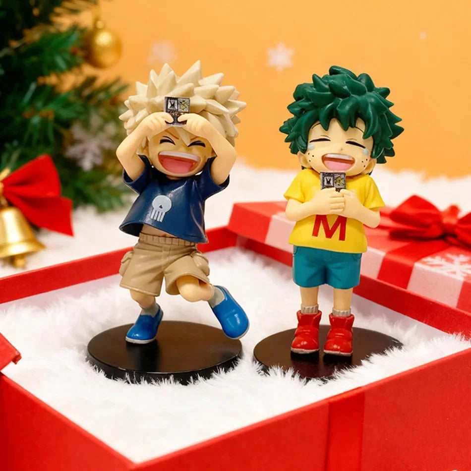 Anime Figure Bakugo Boku Midoriya Izuku Action Figure cute Q-version model Collection Anime Hero Katsuki Bakugo figura Gifts