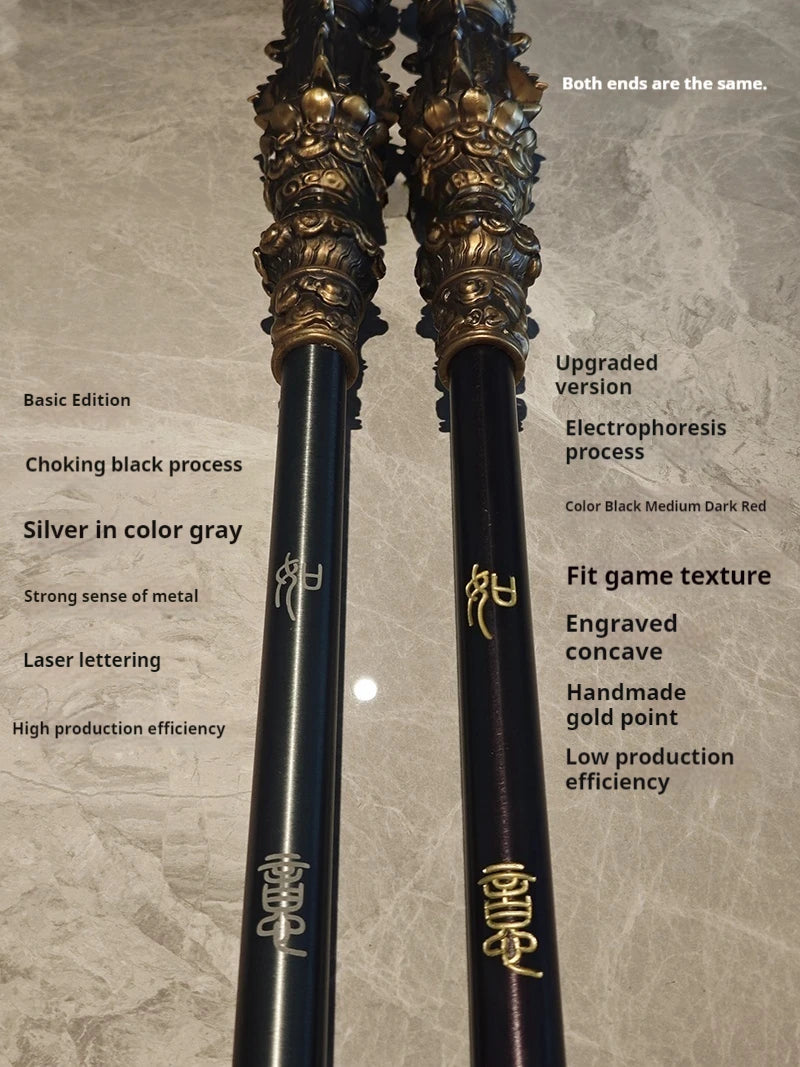 Black Myth Game Wukong Retractable Ruyi Golden Cudgel Jingu Rod Semi Metal Rod Room Decoration Model Toy Xmas Birthday Gift
