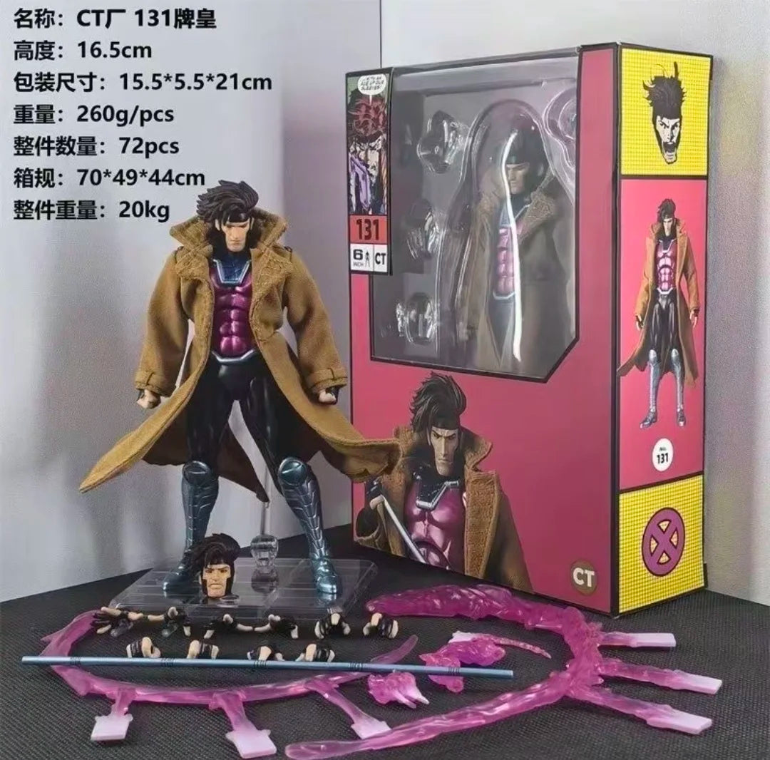 In Stock Ct Toys Gambit Mafex 131 X-Men Action Figure SHF Anime Figure Figurine genuine Statue Model Customized Gifts Toys