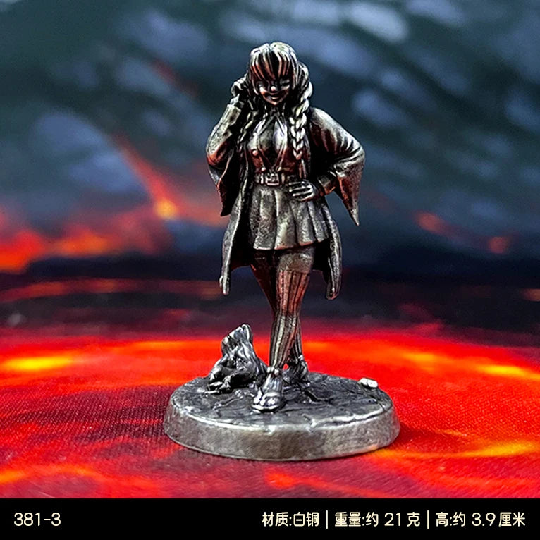 1pc Anime Slayer Gk Soldier Models Copper Vintage Style Miniatures Ornament for Decoration Collection Crafts