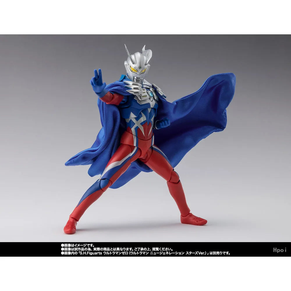 100% Authentic In Stock Bandai S.H.Figuarts Ultraman Zett Ultraman Zero with Cape Anime Action Figure Collection Model Toy