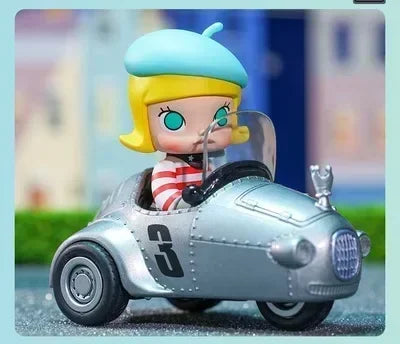 POP MART Molly Car Car Series Mystery Action Figure Anime PVC 100% Original Collectible Desktop Ornament Doll Toy