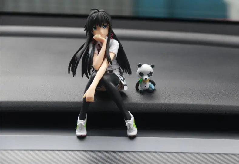 Anime My Teen Romantische Komödie Actionfigur Luffy Yukinoshita Yukino Sitzende Autodekoration PVC Sammeln Modell Puppen Spielzeug Geschenk