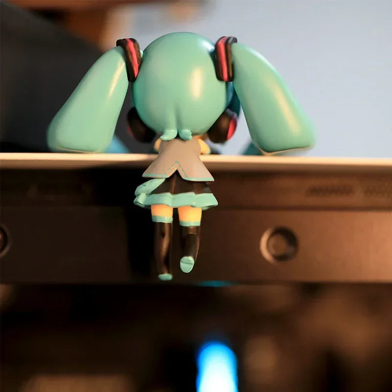 7.5cm Miku Ponytail Q Version Cute Cup Decoration PVC Hatsune Miku Anime Action Figure Doll Model Kids Toy Birthday Gift
