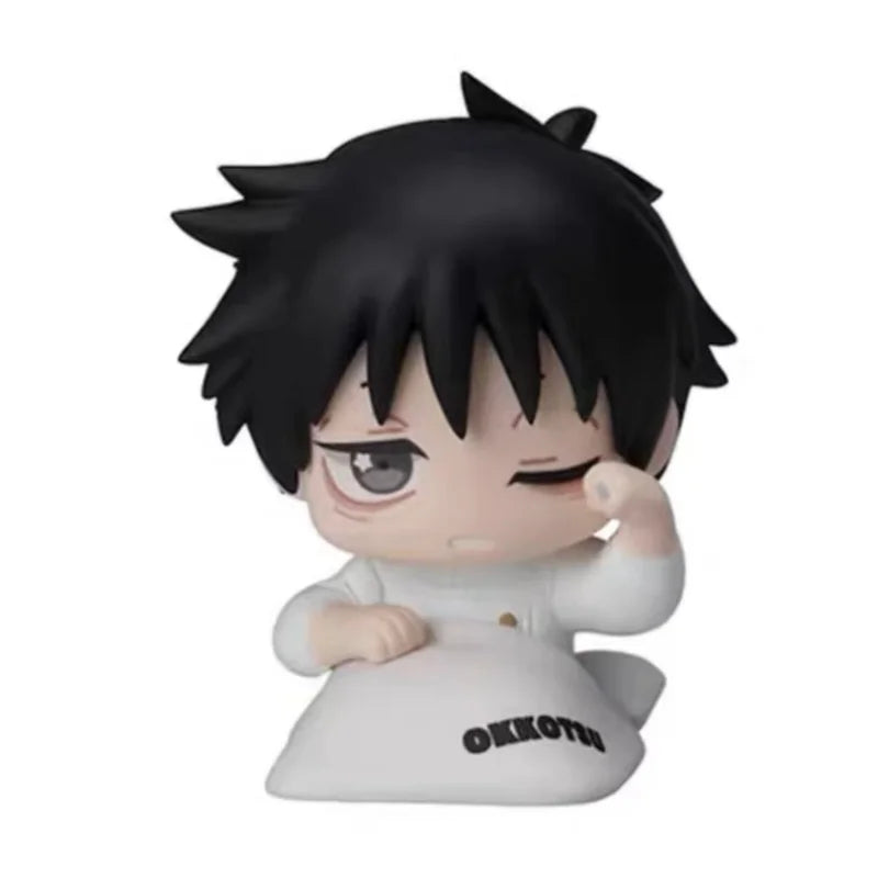 Japan Stato Egg Twisting Anime Jujutsu Kaisen Toge Yuta Panda Maki Satoru Gojo Q Version Sleep Ornaments Collectible Figure Gift