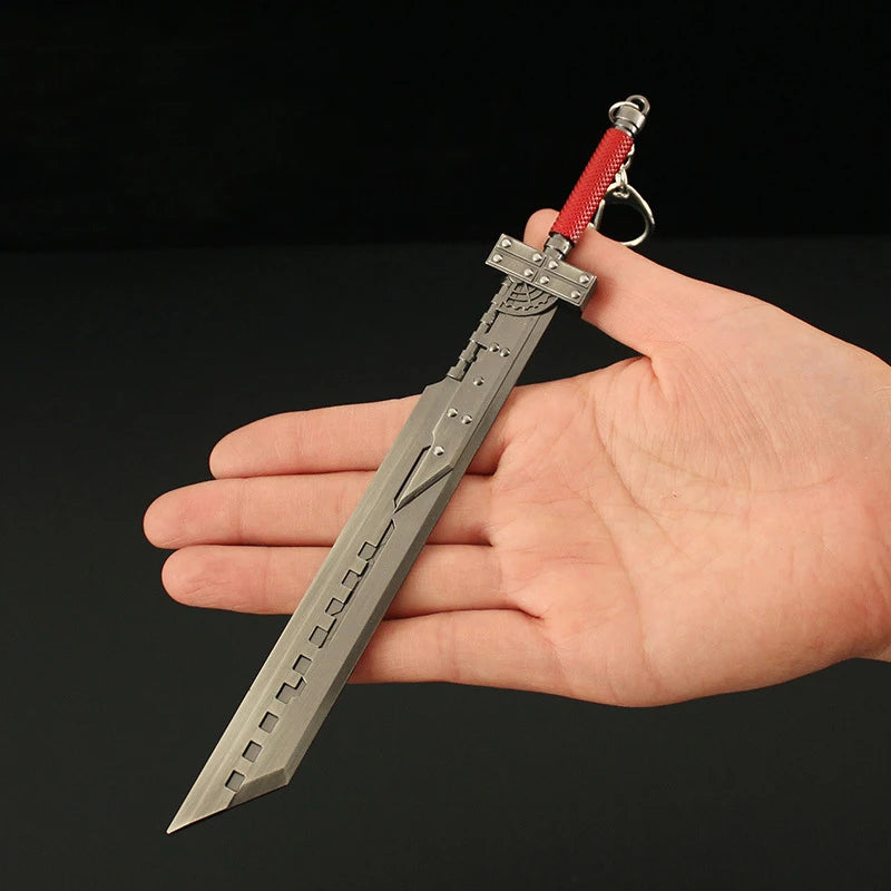 Final Fantasy Weapon Model - 22cm (8.66 Inches) Zinc Alloy, Rustproof, Dull Blade - Perfect for Game Fans, Collectors, and Gifts
