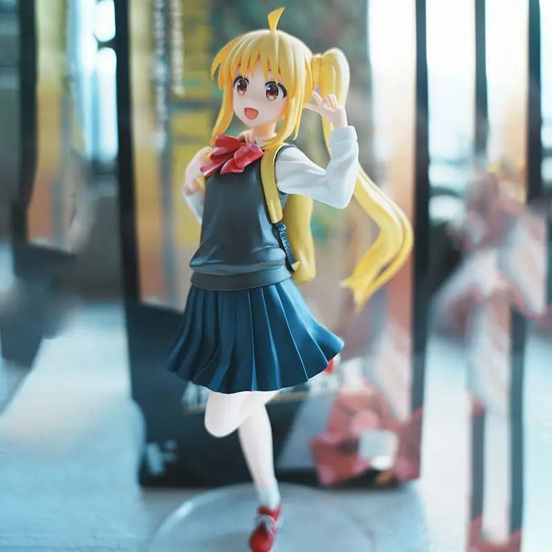 21cm Bocchi The Rock Nijika Ijichi School Uniform Standing Anime Figure Model Statue Collection Desktop Decoration Ornament Toy