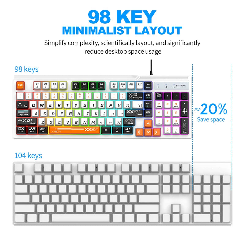 K-snake KM800 Pro kabelgebundenes Gaming-Tastatur- und Maus-Set Desktop-Computer Notebook Home Office beleuchtet USB