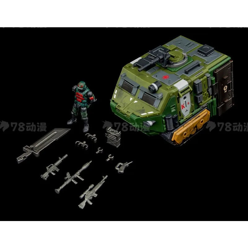 Acid Rain War Original Machine Series K6 Jungle Chapur HETT 600k\Beaver Engineering Vehicle WF4W Set Action Figure Model Toys