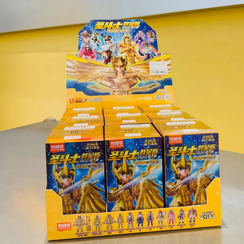 Blokees Saint Seiya Galaxy Version 01 Aiolos Shura Ikki Shun Jabu Marin Assembled Model Toys Bloks Group Gold Saint Kids Gift
