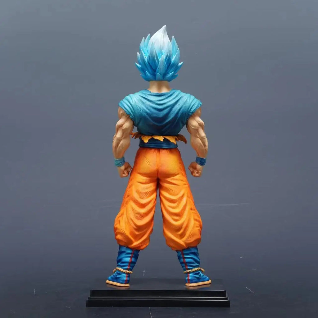 Dragon Ball Z Son Goku Figur Austauschbare Köpfe Super Saiyajin Blau Goku Actionfiguren PVC Statue Sammlung Modell Spielzeug Geschenke