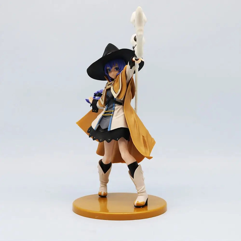 Mushoku Tensei Roxy Migurdia Figure – Blue Hair Witch Costume Casting Pose, Detachable Hat Staff, 1/8 PVC Anime Statue