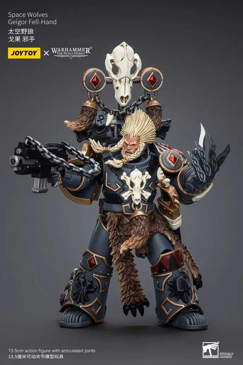 【In Stock 】JOYTOY Warhammer 40K Space Wolves Geigor Fell-Hand 1/18 Action Figures Toys Models