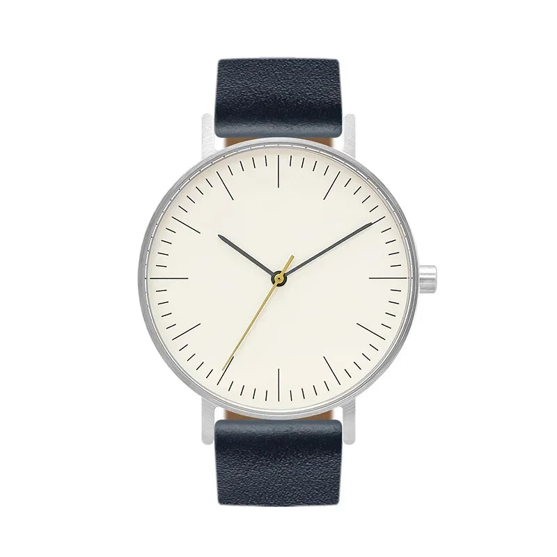 Design Sense Watch B001 Einfaches Retro-Design Stummschaltung Herren- und Damenuhr aus wasserdichtem Edelstahl