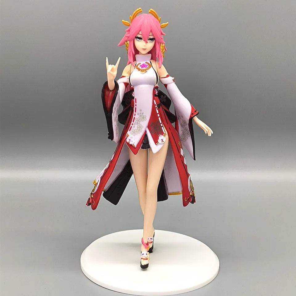 Genshin Impact Venti Anime Figure Genshin Impact Yae Miko Action Figure Klee/Qiqi/Xiao/Hu Tao Figure Collectible Doll Toys