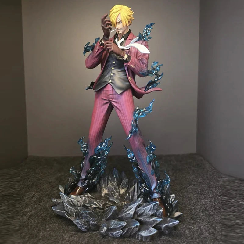 25 cm große One Piece Figur Sanji Anime-Figuren Pop Smoking Sanji Figur Teufelsfuß Statue PVC Sammlerstück Spielzeug Kindergeburtstagsgeschenk