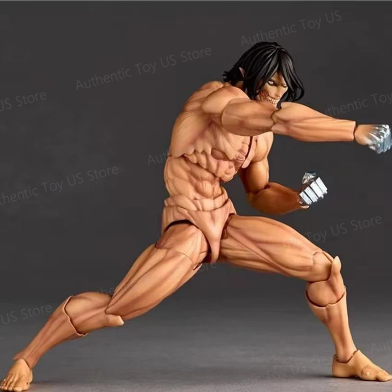 Attack on Titan Eren Jaeger Action Figure Revoltech Amazing Yamaguchi Eren Yeager Model Toys Figures Movable PVC Collection Doll