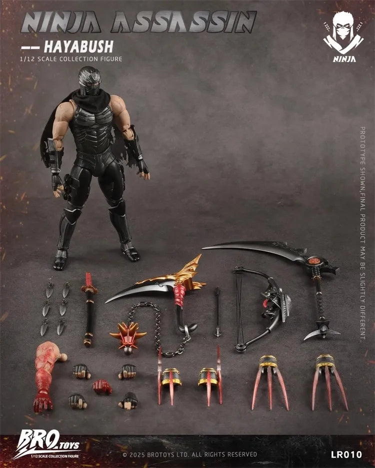 TYCTOYS Genuine BROTOYS 1/12 LR010 Ninja Assassin Falcon - Ninja Gaiden 6-inch Full Set Action Figure Model Toy Holiday Gifts