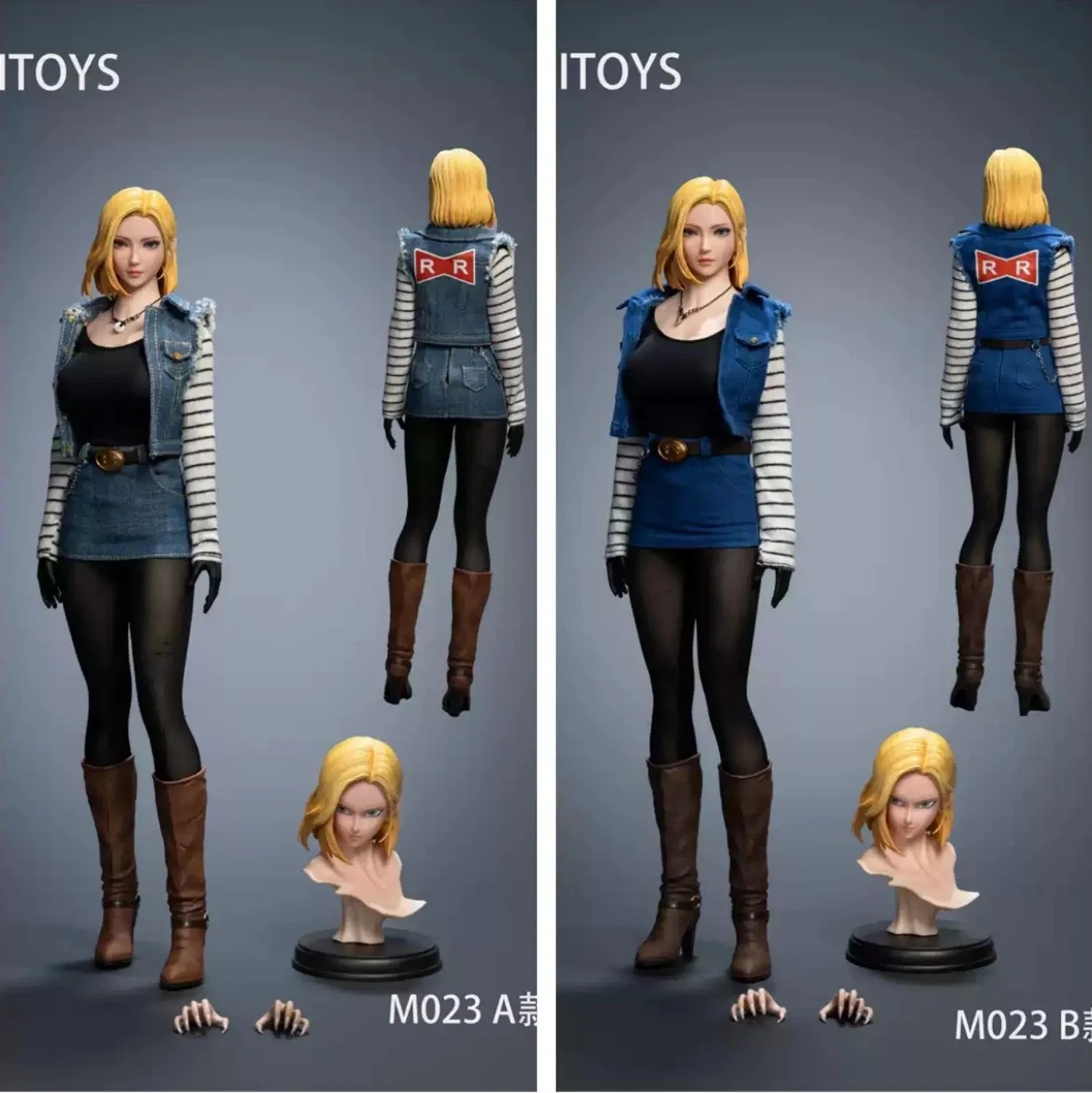 Iminitoys M024 1/6 Lazuli Denim Clothing Suit & Head Sculpt Model Fit 12'' Figure Body