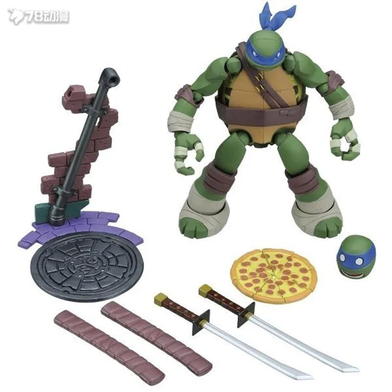Kaiyodo Original Zolgear Teenage Mutant Ninja Turtles Leonardo Anime Figures Toys for Boys Christmas Gift Collectible Model