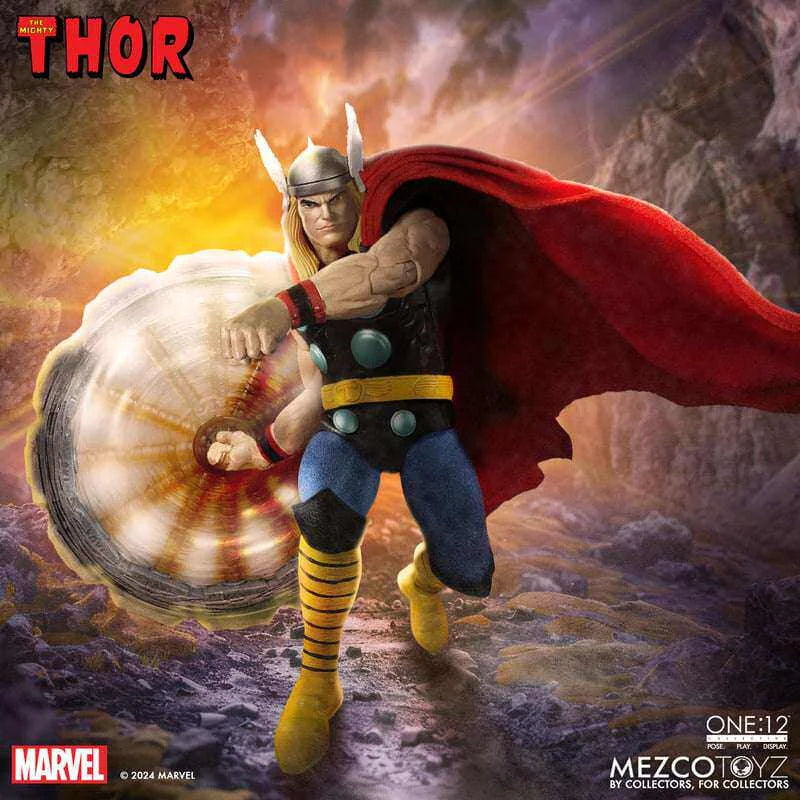 [NEW in Stock] Genuine Mezco One: 12 Marvel Legends, Comic Version of Thor 6 Inch 1/12 Commoner Action Doll Model Toy Gifts