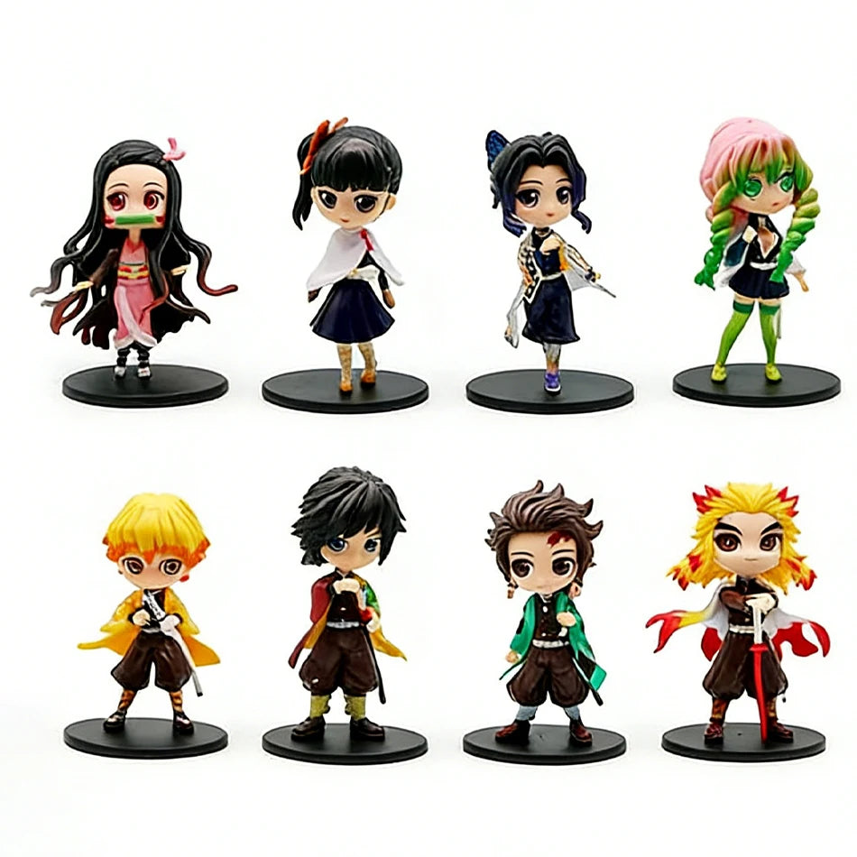 Demon Slayer Action Figurine - Kimetsu No Yaiba Kamado Tanjirou Nezuko Agatsuma Zenitsu PVC Model Doll Anime Collectible Toys