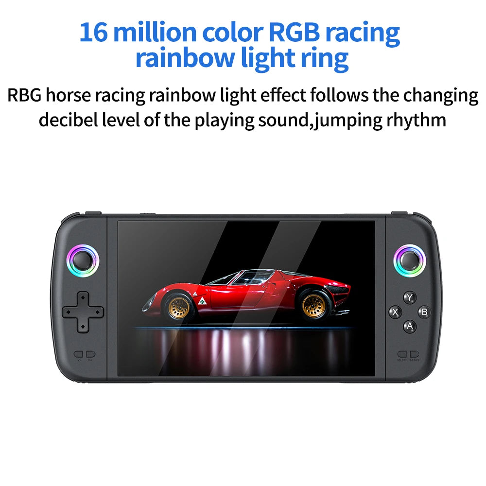 M27 Game Console Portable Pocket Retro Handheld Video Game Console 7.0" IPS Screen 1024*600 Display RGB light Support Emelec HD