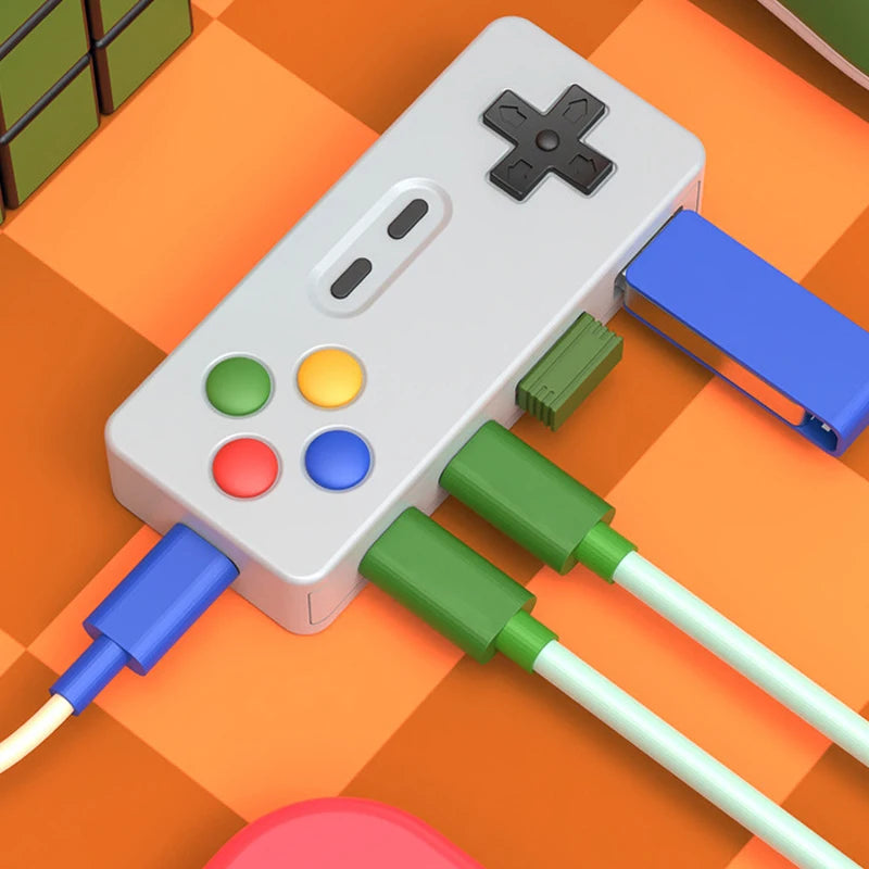 4-in-1 Gamepad-Modellierungs-HUB Gamecontroller Computer USB Typ-C USB-C Schnittstellenadapter für Laptop PC Maus Tastatur U-Disk