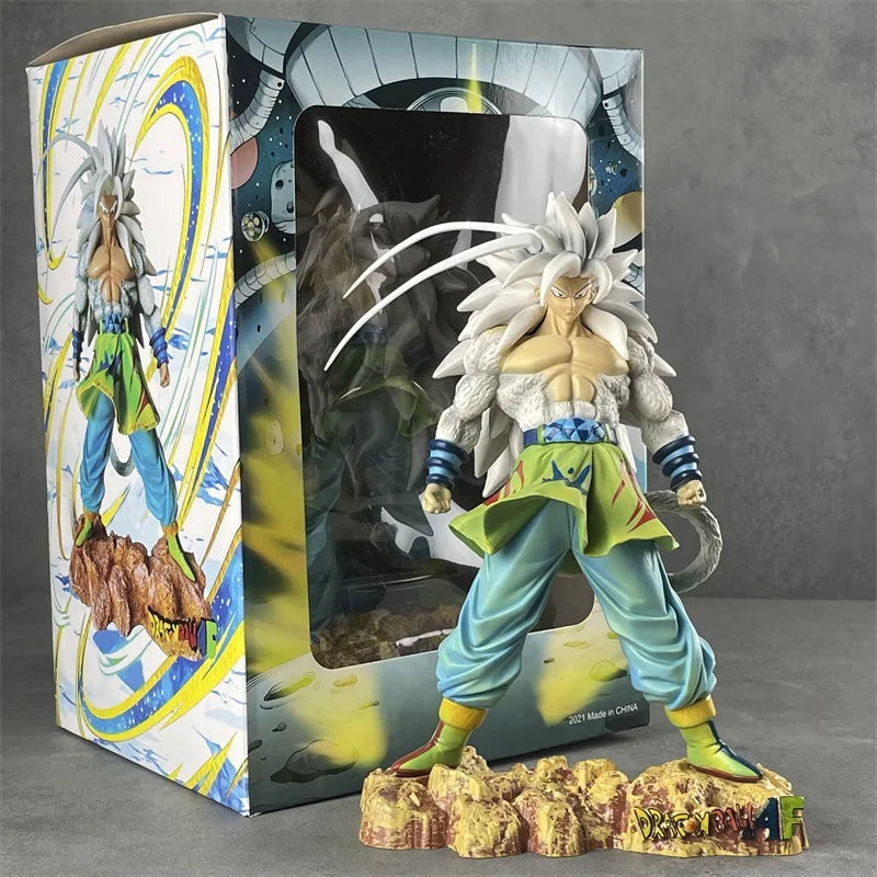 24CM Dragon Ball Z Son Goku Figure DBZ Super Saiyan 5 Anime Ssj5 Figurine Pvc Statue Collectible Desktop Model Doll Gift Toy