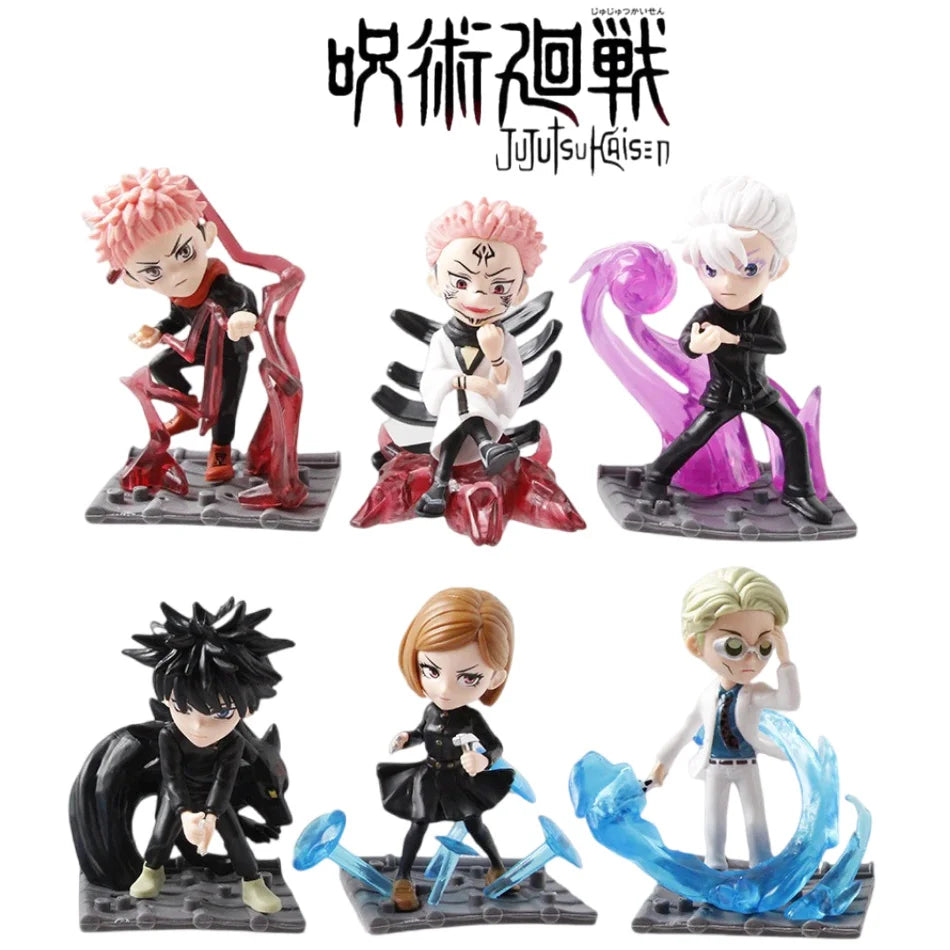 6-Style Anime Jujutsu Kaisen Series Figure Itadori Yuji Gojo Satoru Megumi Combat Special Effects Statue PVC Model Ornament Toys