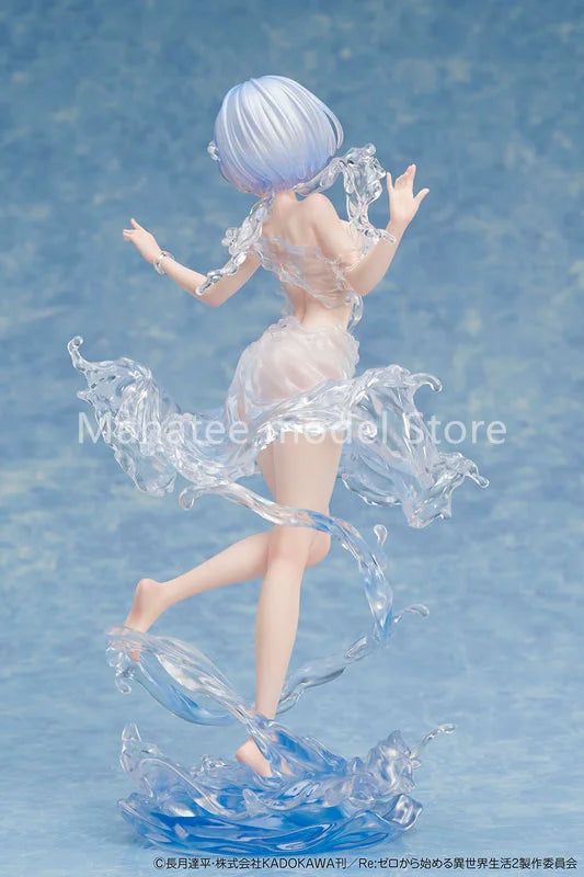DesignCOCO Original 	Re:ZERO -Starting Life in Another World- Rem -Aqua Dress- 1/7 PVC Action Figure Anime Model Toys Doll Gift