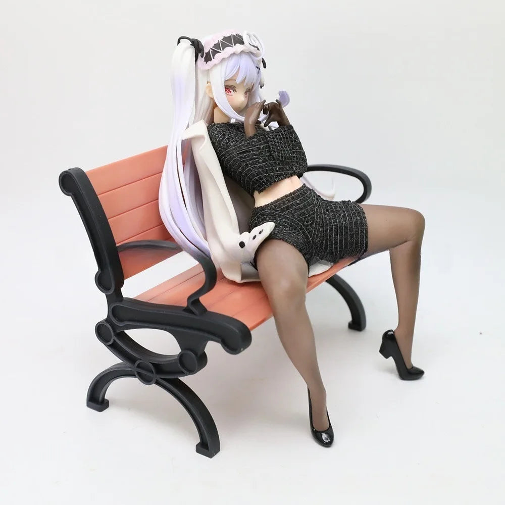 17 см Counter Current Tea Party Tokisaki Mio Красиво момиче Аниме Ръчно изработени екшън фигурки настолен калъф декорация орнамент подарък