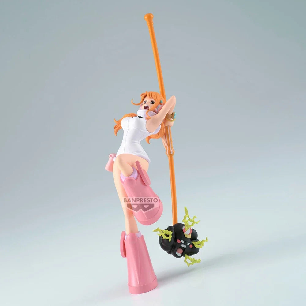 Original Bandai One Piece Battle Record Collection Nami Zeus Kawaii Anime Figure PVC Model Collectible Toys Gift 15Cm