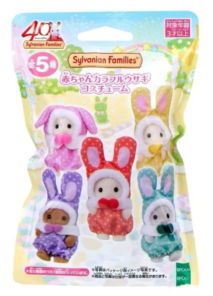 New Kawaii SYLVANIAN FAMILIES Anime Figures Blind Box 40th Anniversary Rabbit Blind Box Room Decoration Custom Birthday Toy Gift