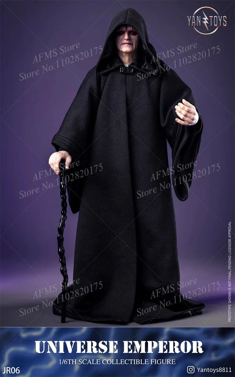 Yantoys JR06 1/6 Scale Collectible Figure Universal Emperor Star Wars Black Sith Emperor 12Inch Men Soldier Action Figure Body