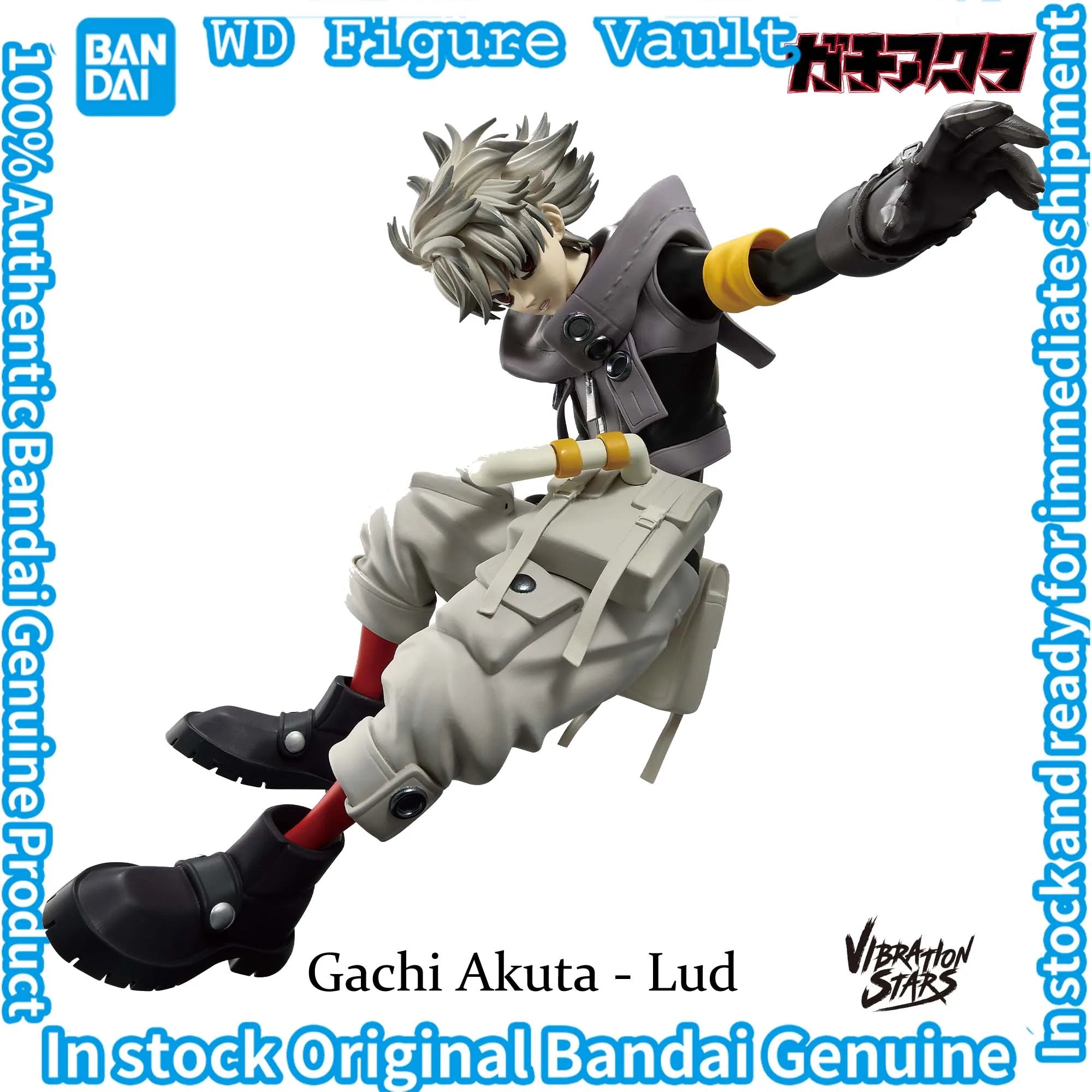 In stock Bandai Gachi Akuta VIBRATION STARS - Lud  Zanka Protagonist Figures Anime Model Genuine Boxed Toy Gift