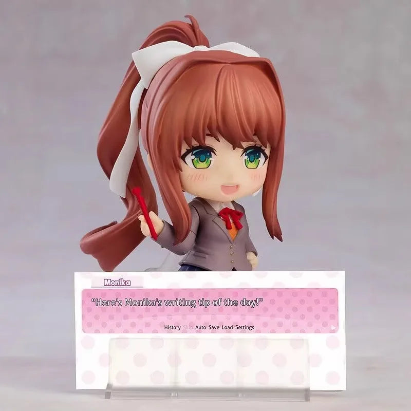 10CM Doki Doki Literature Club! Nendoroid #1817 Monika Cute Q Version Action Figure Collectible Model Kit Trendy Toys Girl Gift
